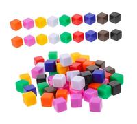 FUNNETOYU 60pièces Lot de Dés Vierges Carrés Acrylique pour Écrire Soi-même des Dés De Jeu