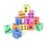 FUNNETOYU 8 Pièces Dés Mousse Colorés Éducatifs pour Garçon Fille Grands Dés de Jeu EVA pour Mathématiques Divertissement Familial Adaptés Intérieur et Extérieur Couleur
