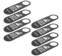 FUNNETOYU 8 Pièces Lot de 8 Panneaux de Porte en Cuir PU Noir Double Face « Ne Pas Déranger » et « Veuillez Chambre », Accroche-Porte de Bureau et Hôtel, Signalétique de Confidentialité pour