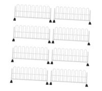 FUNNETOYU 8 pièces Miniature Roadblocks Toy Set Simulation Traffic Fence Models with Vivid Colors and Smooth Surface and Lightweight for Role Play