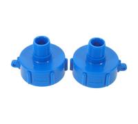 FUNNETOYU Adaptateur de Vanne en Plastique Bleu pour Réservoir Ibc Conversion 2 Pouces à 3/4 Pouces , Installation Rapide et Étanchéité Garantie , Pack de 2 Pièces pour Cuve Ibc