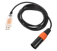 FUNNETOYU Adaptateur USB vers Rs485 Interface Dmx512, Câble de Contrôle Scénique 1,8m, Compatibilité, Protection Surtensions Tvs, Plastique et Métal, pour Concerts et Spectacles