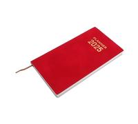 FUNNETOYU Agenda Journalier Multifonctionnel Cuir Rouge Jours Planificateur de Bureau Élégant pour Prendre des Notes et Organiser Votre Vie Quotidienne