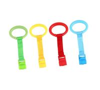 FUNNETOYU Anneau de Traction pour Berceau Bébé 4pcs Sangle Tressée Plastique, Ergonomique et Confortable, pour Apprendre à Se Tenir Debout Chez Soi