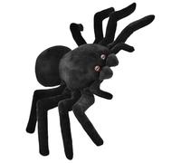 FUNNETOYU Araignée en Peluche Géante 80 Cm Noire, Araignée pour Halloween, Peluche Douce en Coton PP, Décoration Chambre Garçon et Filles, Peluches pour Adolescents et Filles