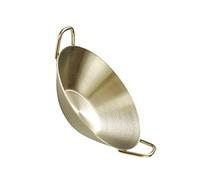 FUNNETOYU Assiette à Assaisonnement Acier Inoxydable Coréenne avec Oreilles Bol pour Sauce Soja et Condiments Pratique pour Cuisine Fête et Extérieur
