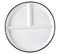FUNNETOYU Assiette Porcelaine Compartimentée pour Contrôle des Portions Service Snack Céramique et Portable Fille et Seniors