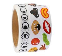 FUNNETOYU Autocollant Yeux pour Garçon et Filles, Autocollants de Dessins Animés en Papier, 3 Rouleaux, Adhésifs, sans Colle, pour Bricolage DIY et Loisirs Créatifs