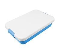 FUNNETOYU bac à Sable en Plastique Plateau de Jeu avec Couvercle pour récipient bac à Sable Couverture à Couvercle Plateau de Jeu sensoriel Petit Ciel Bleu