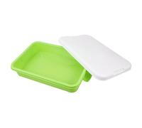 FUNNETOYU Bac à Sable Portable Plastique Résistant avec Couvercle Boîte de Rangement Compacte pour Jouets et Accessoires Plateau de Jeu Extérieur