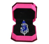 FUNNETOYU Bague Aromatique en Alliage Plaqué Bleu pour Femme, Anneau Parfumé Créatif Rechargeable, Accessoire de Fête et Usage Quotidien, Taille Unique