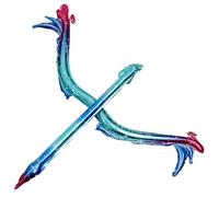 FUNNETOYU Ballon Géant en Aluminium Arc et Flèche Bleu Clair Holographique Décoration Fête Garçon et Filles Accessoire Cosplay Cupidon Léger et Résistant pour Jeux et Photos 1 Set