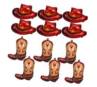 FUNNETOYU Ballons Western Cowboy Aluminium Chapeau et Réalistes pour Décoration Fête Cowgirl pour Anniversaire et Événements Thématiques Intérieur et Extérieur