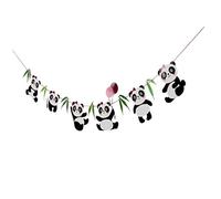 FUNNETOYU Banderole Décorative Panda pour Fête Danniversaire Accessoire Créatif et Simple Décoration Suspendue pour Tout Petits