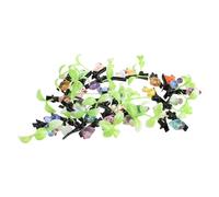FUNNETOYU Barrettes Lumineuses Formes Pousses de Haricot et Canard Lot de 30 en Plastique, Design Créatif et Adorable pour Activités Parent-garçon et Filles et Camping