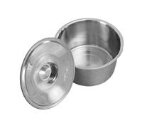 FUNNETOYU Bassine Acier Inoxydable avec Couvercle Grand Volume Profond Rouille et Bol à Condiments Ménager Pratique pour Cuisine Quotidienne