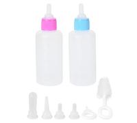 FUNNETOYU Biberon pour Chiot et Chaton 60 ML en Silicone et PP avec Brosse de Nettoyage, Kit d'allaitement Complet pour Nouveaux-Nés, 2 Sets