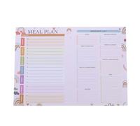 FUNNETOYU Bloc-notes Magnétique Hebdomadaire pour Planification des Repas 18 X 25 Cm B5 Liste de Courses Détachable, 52 Pages, Organisateur Cuisine pour Réfrigérateur, Agenda Magnétique