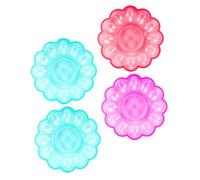 FUNNETOYU Boîte à Œufs en Plastique Lot de 4, Plateau de Rangement Stable 24 X 3 Cm pour Œufs, pour Réfrigérateur Cuisine Couleur