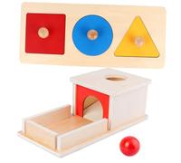 FUNNETOYU Boîte Montessori Bois avec Formes Géométriques à Éveil pour Garçon Fille Développement Motricité et Reconnaissance des Formes Coffret Safe et Éducatif