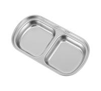 FUNNETOYU Bol Inox Divisé à Sauce Anti-débordement Compartiments pour Condiments Service Snack pour Barbecue Cuisine Maison et Restaurant