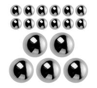 FUNNETOYU Boules Faciles à Utiliser 20pcs en Acier Argenté Mélange de Mélange Performance Stable pour Peinture et Vernis à Ongles