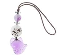FUNNETOYU Breloque Renard en Cristal Violet Petite Dragonne Mignonne pour Téléphone Femme Accessoire Décoratif Léger et Compact Breloques pour Téléphone et Clés Utilisation Extérieure