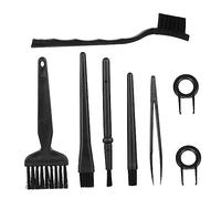 FUNNETOYU Brosse Antistatique de Nettoyage Clavier Ordinateur Portable, Kit 8 Pièces Multifonction pour Espaces Étroits, Léger et Portable, Utilisation Électronique et Bureau, Couleur Noire