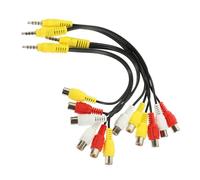 FUNNETOYU Câble Av 3 Voies 3,5 Mm vers Trois Connecteurs Femelles, Lot de 4