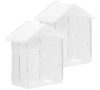 FUNNETOYU Cache de Sonnette Protection Pluie pour Sonnette Extérieure 2pcs Étanche en PC Transparent Prolongation Durée de Vie, Adapté Maison et Entreprise