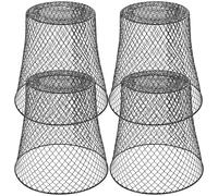 FUNNETOYU Cage à Plantes en Maille de Fer Noire Réutilisable 4pcs pour Protection de Jardin Permettant la Respiration des Plantes Maintien des Cultures