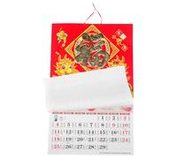 FUNNETOYU Calendrier Mural Suspendu Traditionnel 2024 Année du Dragon Calendrier Imprimé Clair Date Lunaire Format Mensuel pour Bureau et Maison Fournitures de Bureau Pratiques