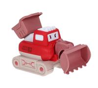 FUNNETOYU Camion de Construction Rouge Petite Voiture à Presser Résistante Modèle Transformable pour Garçon Fille de Jeu Robuste pour Plein Air et Intérieur