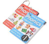FUNNETOYU Cartes Apprentissage Phonétique Anglaise avec Anneaux Métalliques Cartes Éducatives pour Garçon Fille Développement Mémoire et Orthographe Cadeau pour Garçon Fille