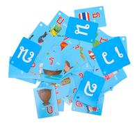 FUNNETOYU Cartes Flash Éducatives Thaïlandaises 90 Pièces en 2 Boîtes, Cartes de Vocabulaire Illustrées pour Apprentissage Préscolaire, Jouets D’Apprentissage de L’Alphabet pour Garçon