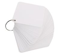 FUNNETOYU Cartes Mémoire Vierges 8x8 Cm 200 Fiches Bristol Blanches avec 2 Anneaux Métalliques pour Révision Scolaire, Fiches de Révision Personnalisables pour Étude et Prise de Notes