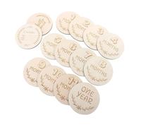 FUNNETOYU Cartes Milestone Grossesse Et Naissance Bois Photos Souvenir Cartes Mensuelles Éveil Du Nourrisson Accessoires Photo Cadeau Futurs Parents