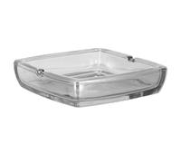 FUNNETOYU Cendrier Carré en Verre Transparent 10X10 CM, Cendrier Décoratif pour Cigarettes et Cigares, Accessoire de Table Stable et Hygiénique, Bureau et Maison, Usage Intérieur et