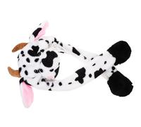 FUNNETOYU Chapeau Animal Gonflable Oreilles Mobiles Accessoire de Fête pour Garçon et Filles et Adultes Couvre-Chef en Peluche Motif Vache Costume Carnaval Cosplay Couleur Aléatoire