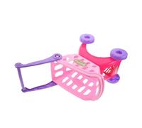 FUNNETOYU Chariot de Courses Miniature pour Garçon Fille Trolley Simulation Supermarché Panier de Jeu pour Poupées Éducatif Portable