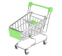 FUNNETOYU Chariot Miniature De Courses Caddie Décoratif pour Bureau Et Rangement De Maquillage Original pour Fête Et Anniversaire Vertpetit