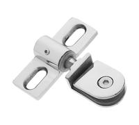 FUNNETOYU Charnière Pivotante Fonction D'étanchéité Renforcée pour Porte Acier Inoxydable Argenté, 1 Set, Simple et Moderne pour Salle de Bain