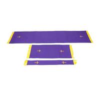 FUNNETOYU Chemin De Table Accessoires D'Église Chemin De Table De Communion Réversible Accessoires De Chaire Suspension De Chaire Col De Clergé Réversible Avec Croix