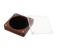 FUNNETOYU Coffret de Rangement Portable en Bois Marron pour Collections de Pièces de Monnaie et Médailles, Étui Hermétique Compartiments Multiples, Organisateur Compact pour Exposition