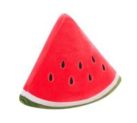 FUNNETOYU Coussin en Peluche Pastèque Triangulaire Réaliste, Oreiller Doux et Confortable en Matière Pelucheuse, Coussin Décoratif Mignon pour Canapé, Chambre ou Salon, Souple pour Détente