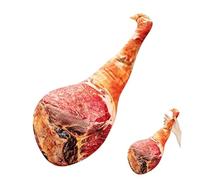 FUNNETOYU Coussin en Peluche Simulant Un Jambon 60 Cm, Gros Oreiller à Câliner pour Canapé et Lit, Oreiller de Lit Amusant en Peluche, Décoration Originale et Présent Humoristique