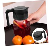 FUNNETOYU Couvercle Étanche pour Pot à Large Ouverture Bec Fuite Accessoire de Remplacement pour Jarre Réutilisable pour Thé Café et Sirop Noir