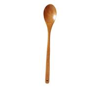 FUNNETOYU Cuillère de Cuisine Longue Manche Style Ustensile Naturel Antiadhésif pour Remuer Mélanger et Servir Manche Isolant Thermique Compatible avec Poêles à Fond Plat