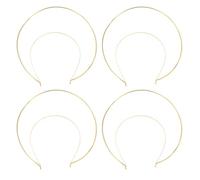 FUNNETOYU Décoration capillaire double couronne 4 pièces en fer or avec style simple pour filles banquet création nouvelle coiffure