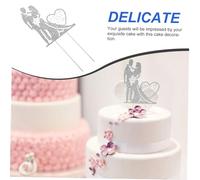 FUNNETOYU Décoration Gâteau Mr Mrs Topper Romantique pour Mariage Ornement Chic pour Gâteau de Noces Effet Décoratif Élégant et Facile à Poser